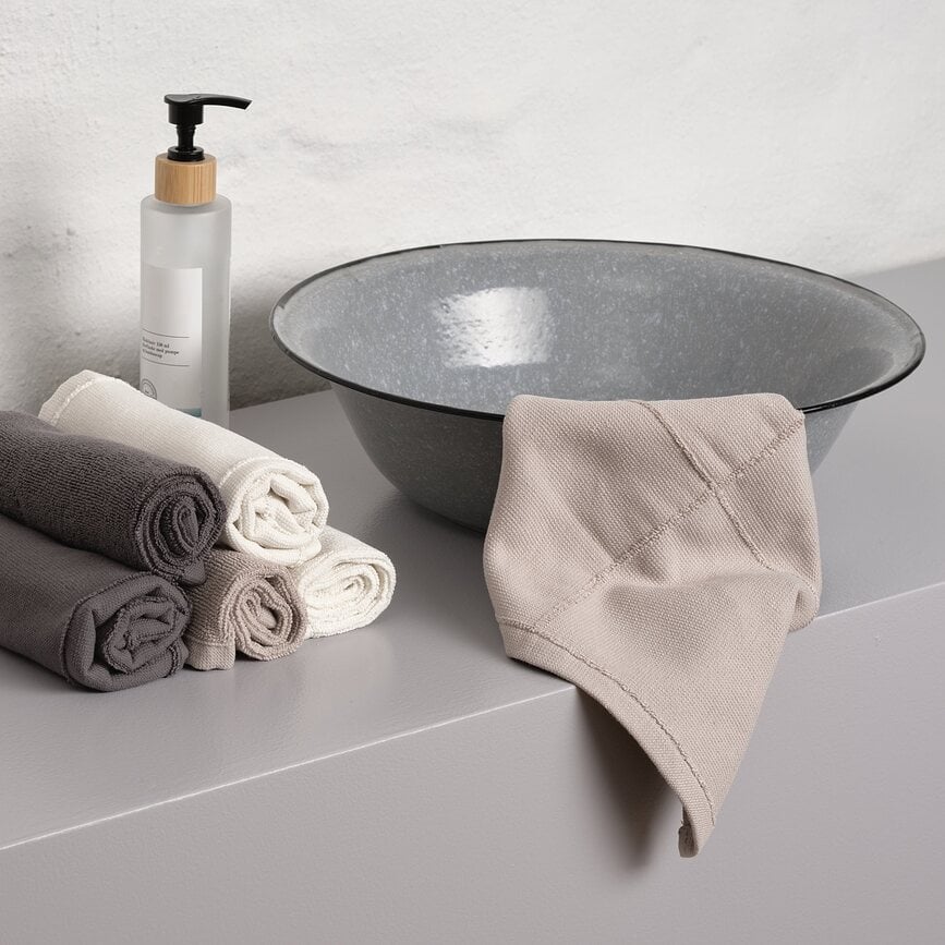 Toallas de mano Calm, 28 x 28 cm, tonos tierra, Pack de 4