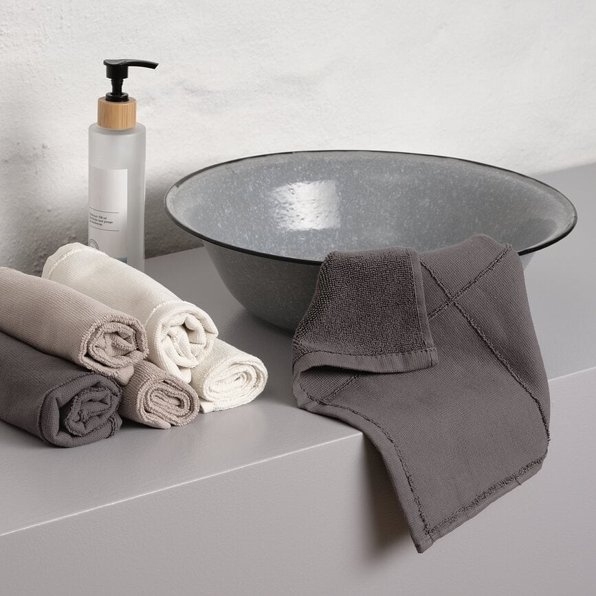 Toallas de mano Calm, 28 x 28 cm, tonos tierra, Pack de 4