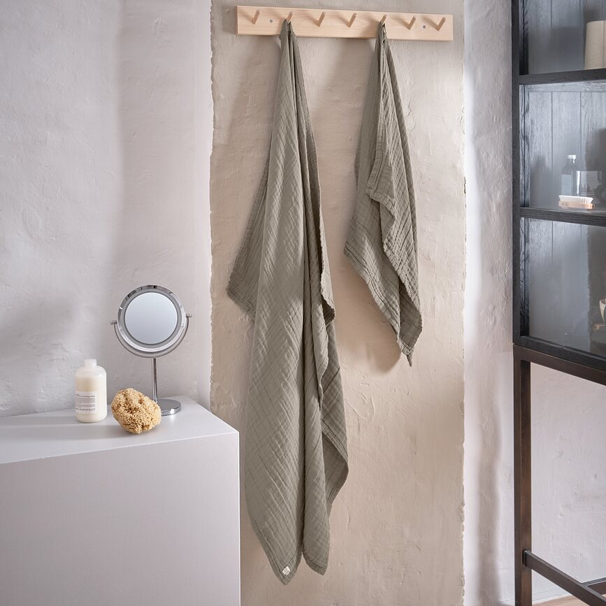 Toallas Fine, gris beige, 2 unidades