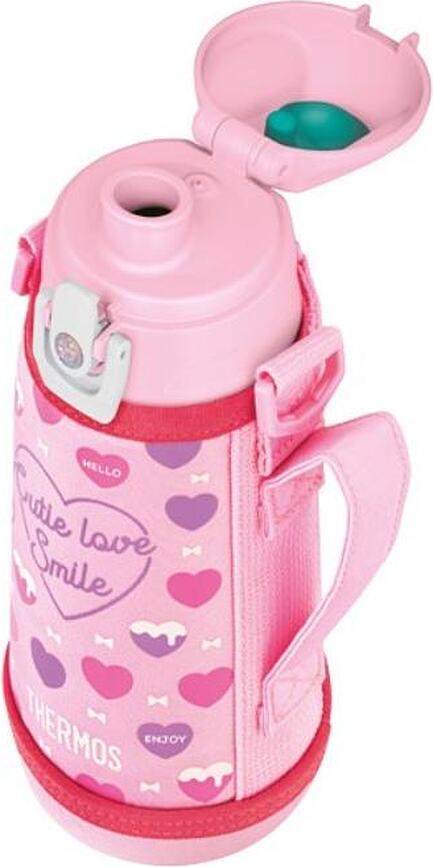 Active Θερμός παιδικό, με 2 καπάκια, σε θήκη, 600 ml, μπλε, Σετ 4 τεμαχίων