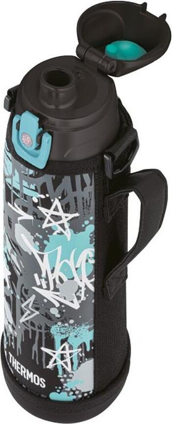 Active Thermos pour enfants avec 2 bouchons et étui, 1 L, violet