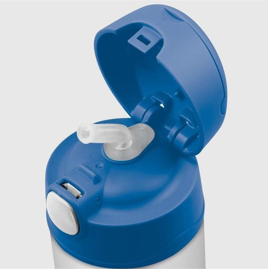 Botella térmica con pajita FUNtainer, 355 ml, diseño de bomberos