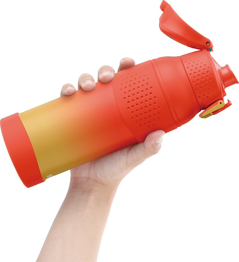 Botella térmica deportiva, 1 l, degradado naranja