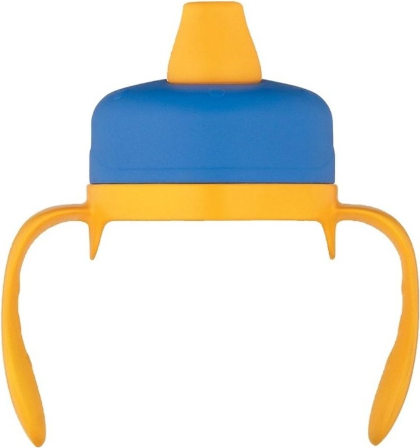 Foogo weicher Trinkhalm für Kinder-Thermosflasche 6m+, gelb-blau
