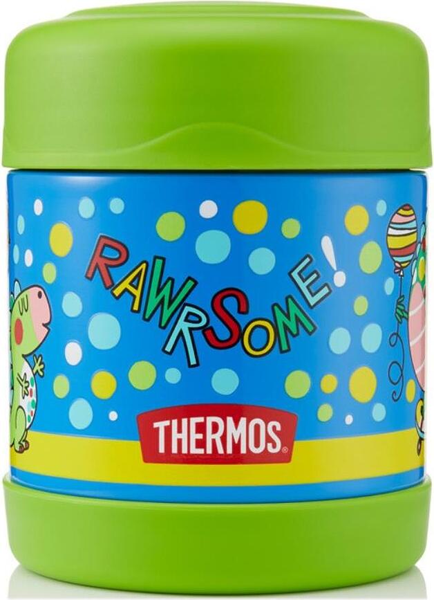 FUNtainer Bocal Alimentaire Isotherme pour enfants, 290 ml, motif dinosaures
