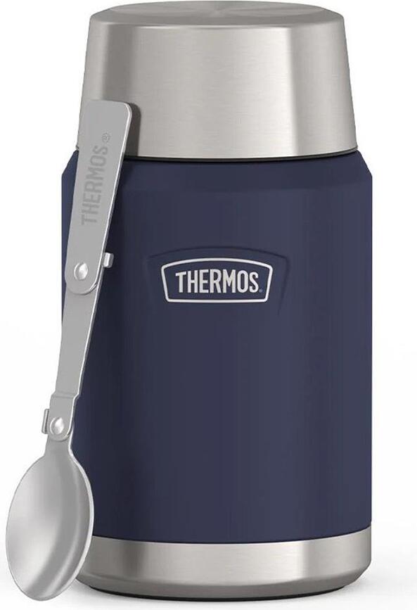 Icon Contenant Isotherme pour repas, avec cuillère pliable, 710 ml, bleu, Set 2 pièces