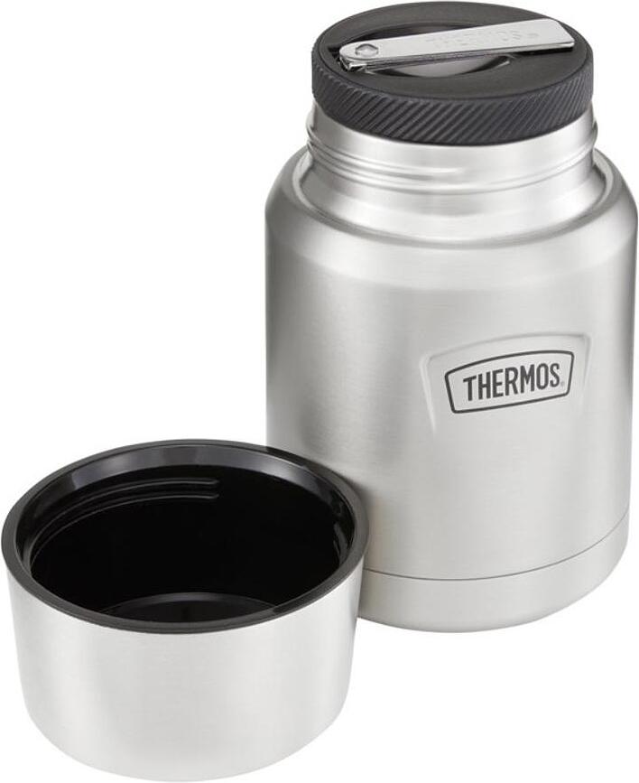 Icon Contenant isotherme avec cuillère pliable, 470 ml, gris-beige, Set 2 pièces