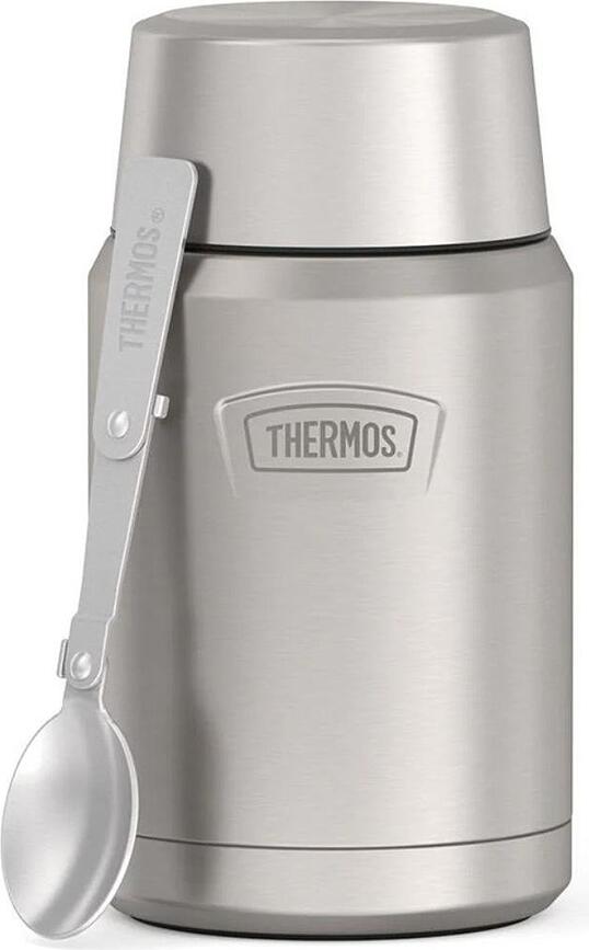 Icon Θερμός Φαγητού με πτυσσόμενο κουτάλι, 710 ml, ασημί, 2 τμχ