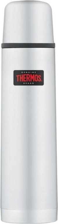 Mountain Thermoskanne mit Druckknopfverschluss 1 l, silber