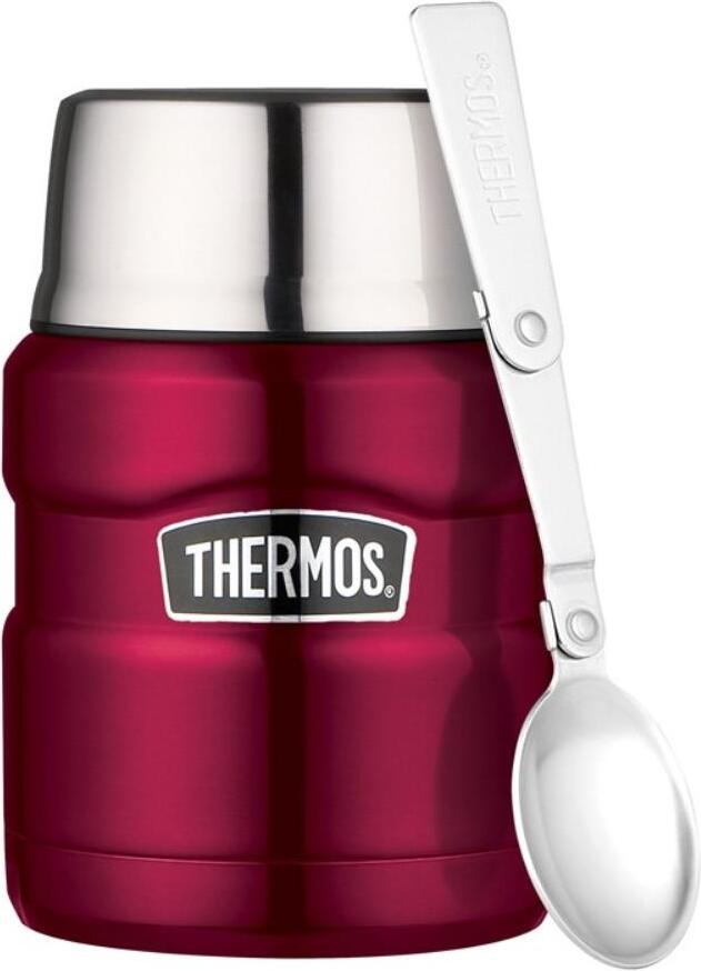 Style Essens-Thermoskanne mit Klapplöffel 470 ml, Himbeere, 2-tlg.