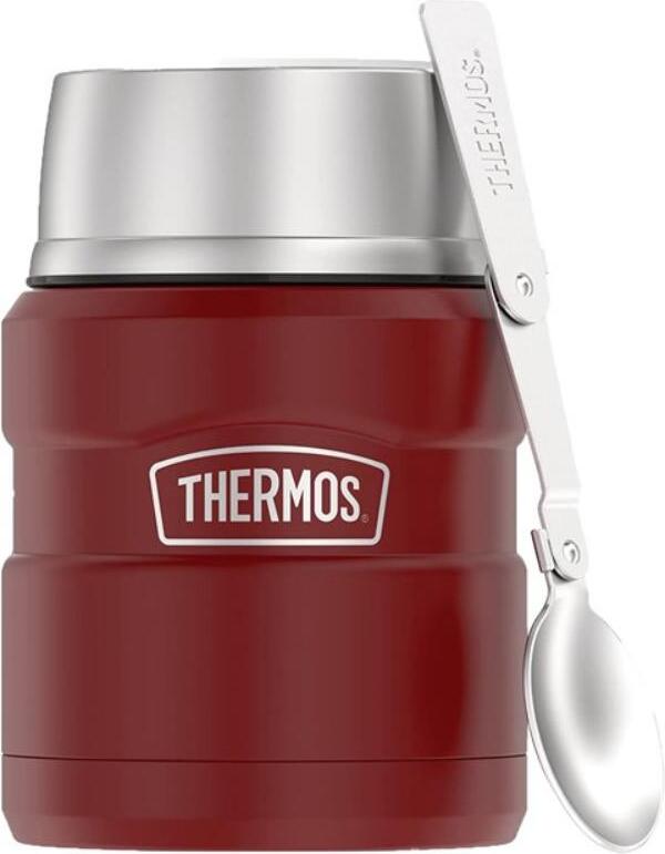 Style Essensbehälter mit Klapplöffel 470 ml, ziegelrot, 2-tlg.