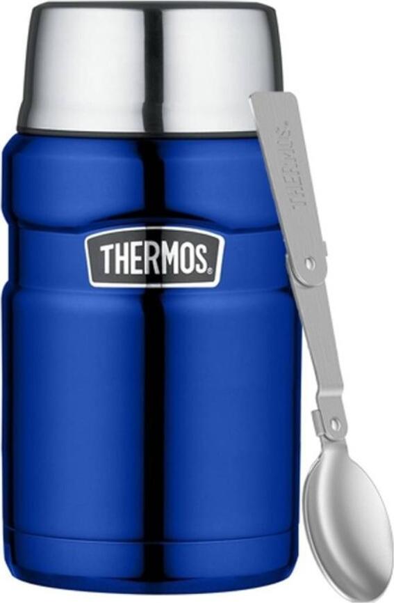 Style Essensbehälter mit Klapplöffel 710 ml, blau, 2-tlg.