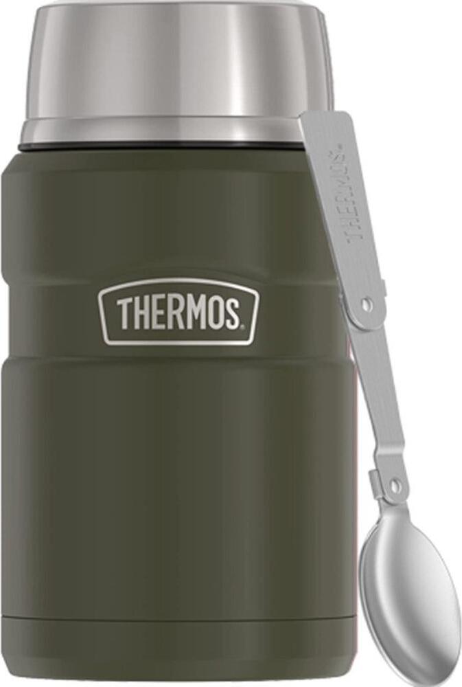 Style Essensbehälter mit Klapplöffel 710 ml, dunkelgrün, 2-tlg.