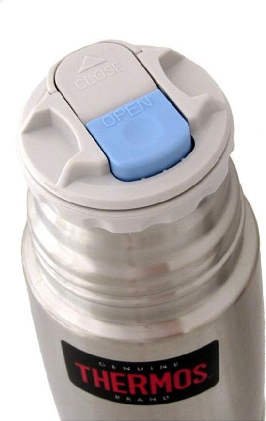 Termo con pulsador Mountain, 1 L, negro