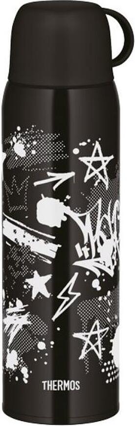 Termo infantil Active, 1 L, violeta, con funda protectora y 2 tapas