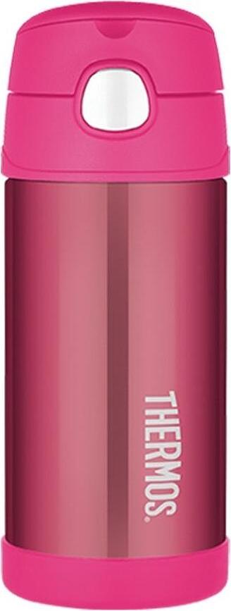 Termoláhev se slámkou FUNtainer, 355 ml, růžová