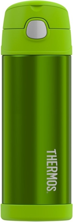 Thermos FUNtainer Kinder-Thermoflasche mit Strohhalm 470 ml, limettengrün