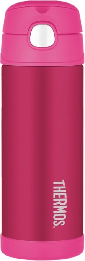 Thermos FUNtainer Kinder-Thermoflasche mit Strohhalm 470 ml, rosa