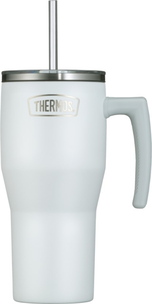 Thermos Refreshing Thermobecher mit Strohhalm 850 ml, weiß matt