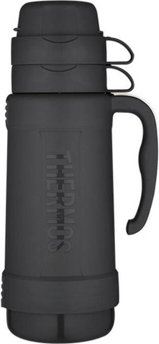 Traditional Thermoskanne mit Griff und 2 Bechern, 1,8 l, Glas