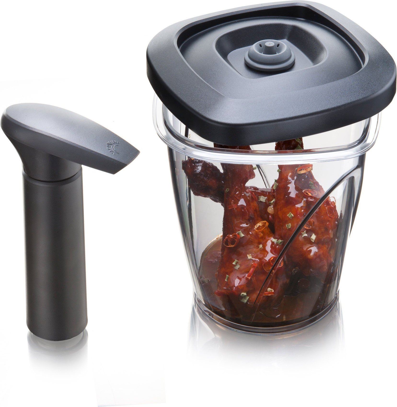 Instant Marinater Vacuum container for marinating
