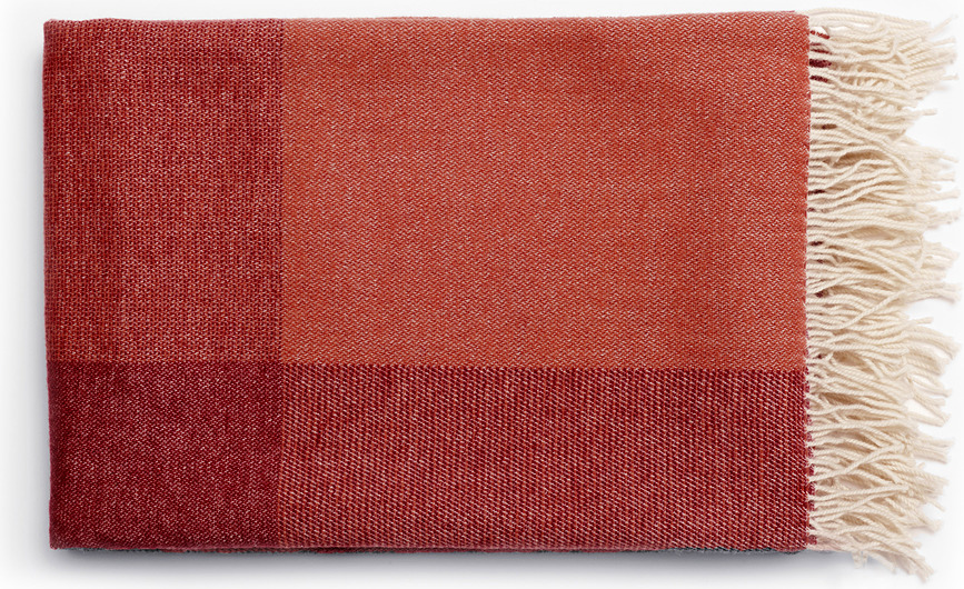 Blend Throw Plaid, rouge et blanc