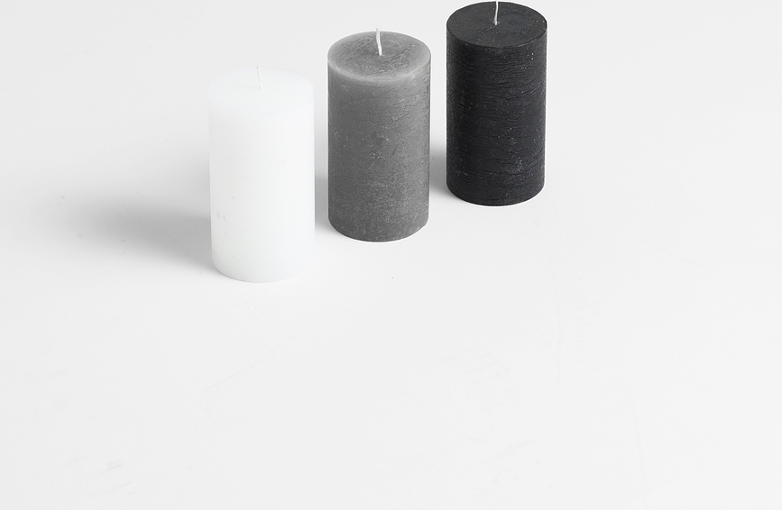 Chamber Bougie 10 cm, grise