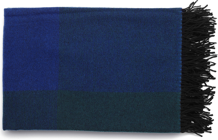 Карирано одеяло Blend Throw зелено-черно