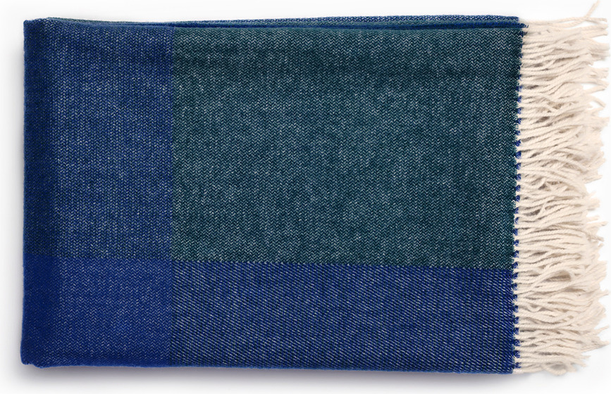 Pléd Blend Throw zeleno-biely