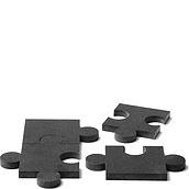 Podkładki marmurowe Puzzle 4 el. czarne