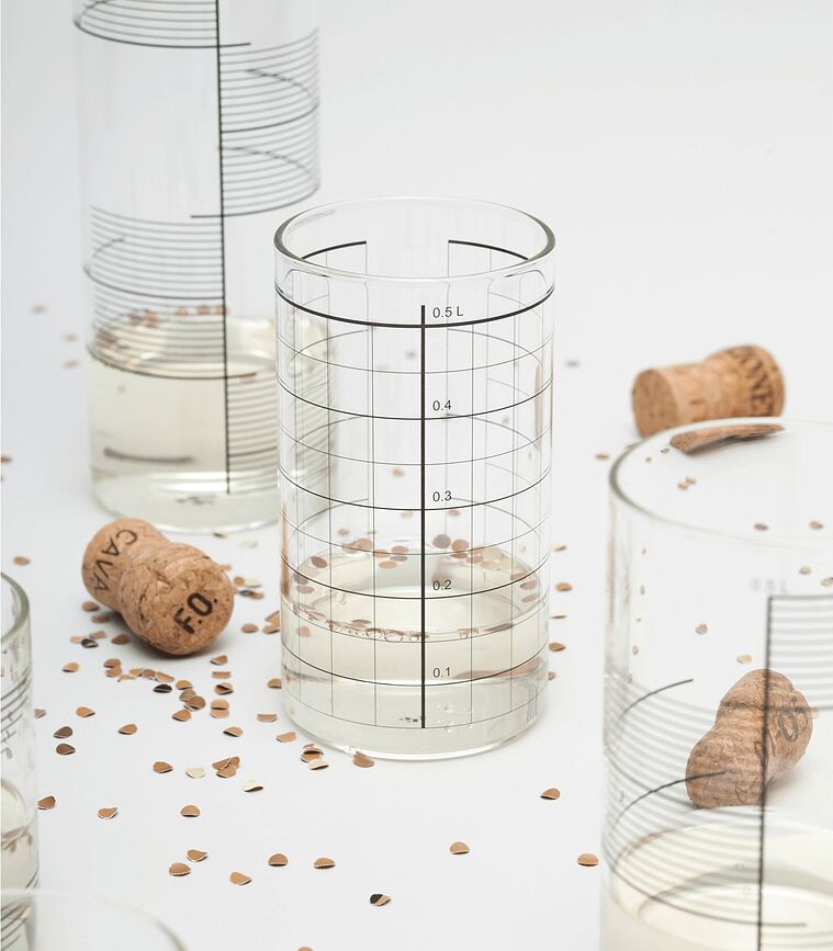 Tre Rectangle Stripes Ποτήρια, 500 ml, 4 τμχ