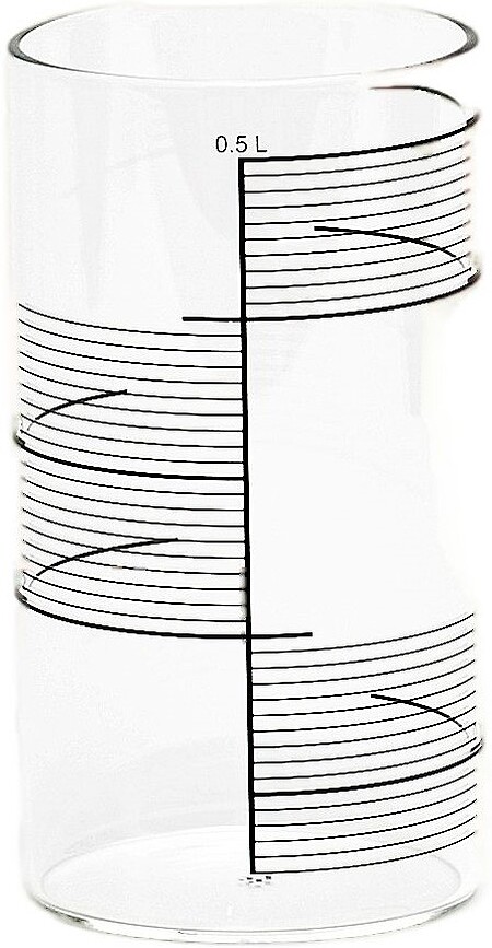 Tre Square Stripes Ποτήρια, 500 ml, 4 τμχ