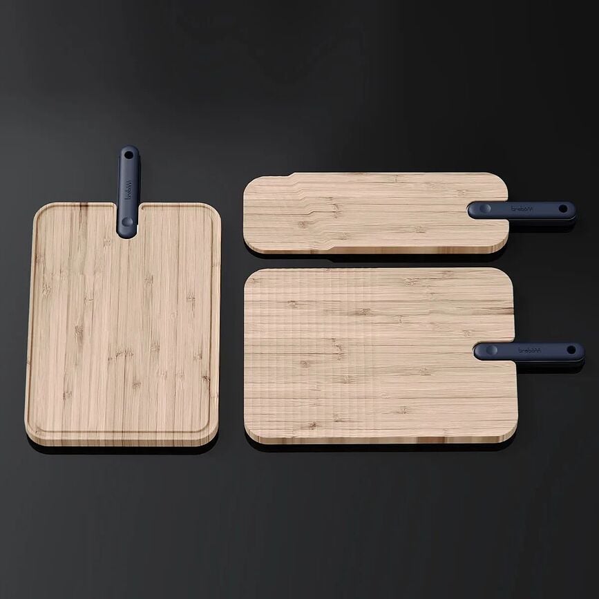 Set de Tabla de Cortar Artu Black y Cuchillo de Chef