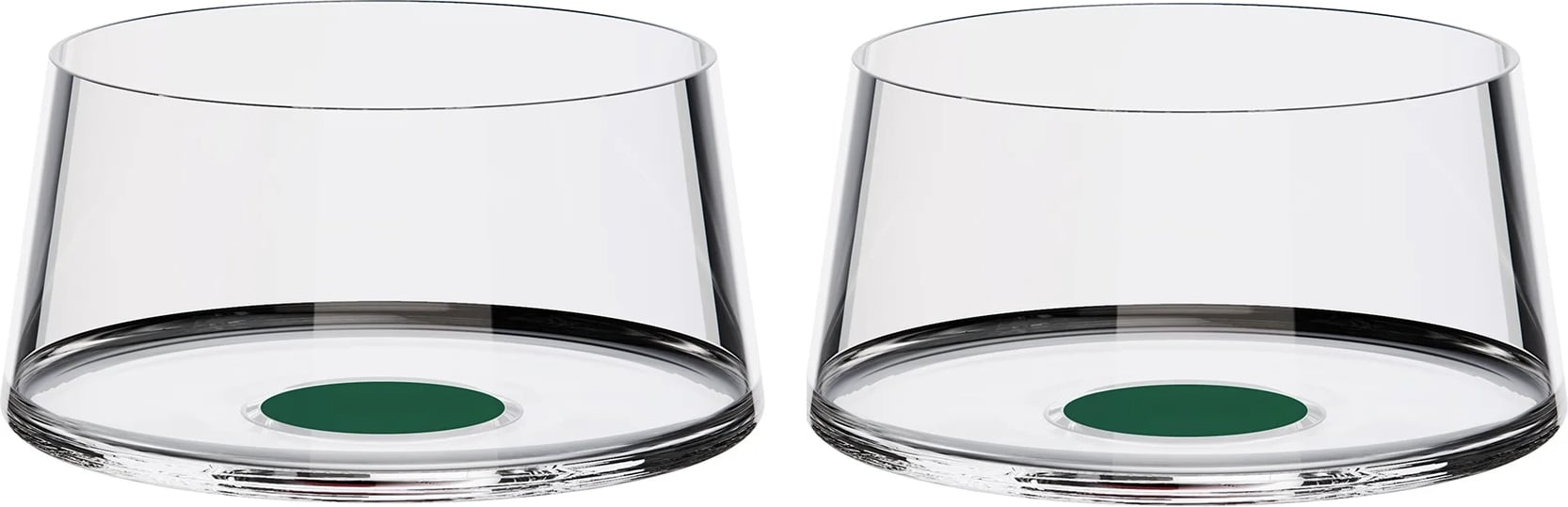 SplitGlass Champagnergläser oder -schalen breit 250 ml, grün, 2 St.