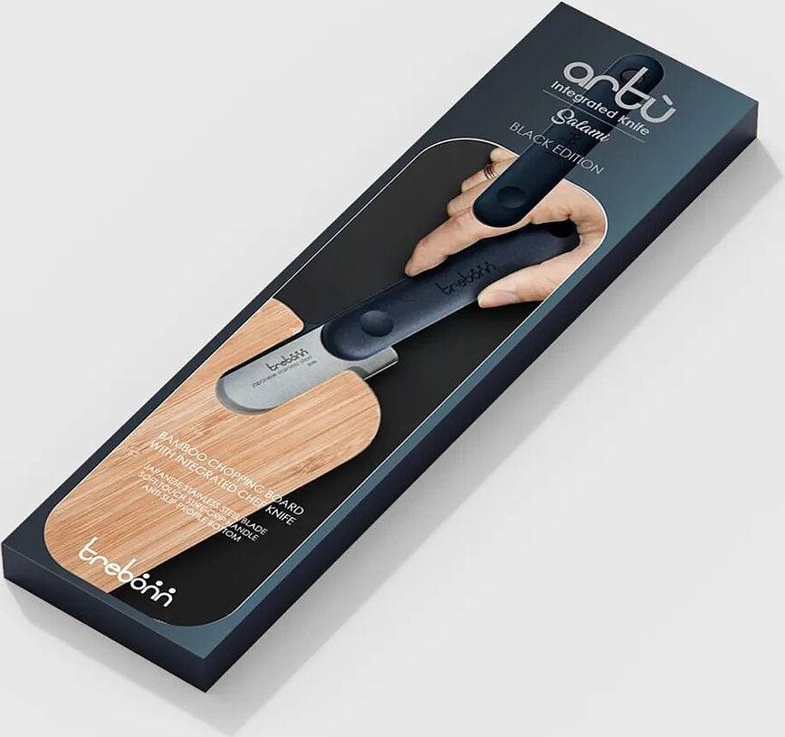 Tabla de Cortar Artu Black, con cuchillo para carne