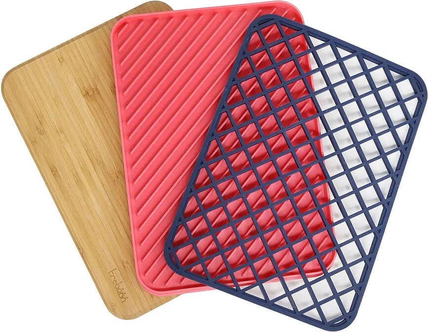 Tabla de Cortar Trilogy con escurridor y salvamanteles, Set de 3 piezas