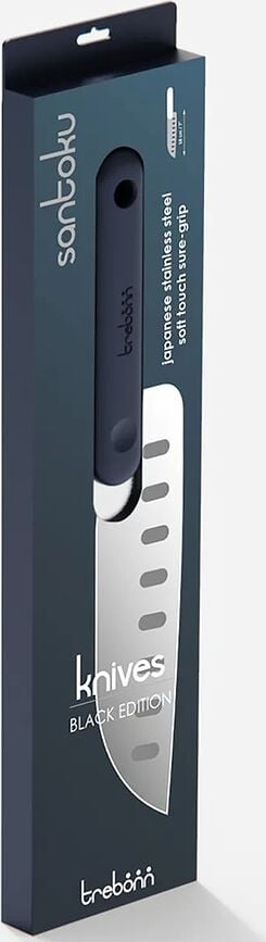 Trebonn Santoku Nož, črn