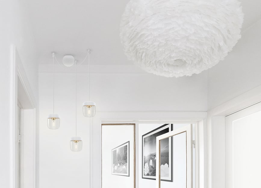 Acorn Lampa bijela krom