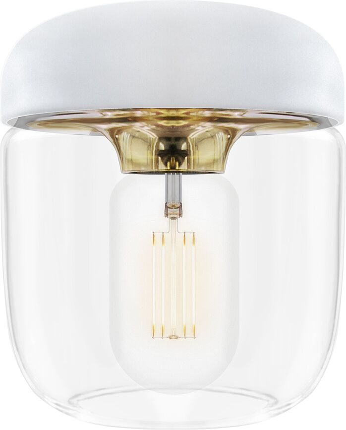 Acorn Lampe, blanche, en laiton