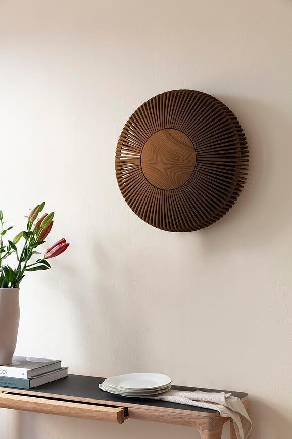 Aplique de Pared de madera Clava Up, 49 cm, roble oscuro
