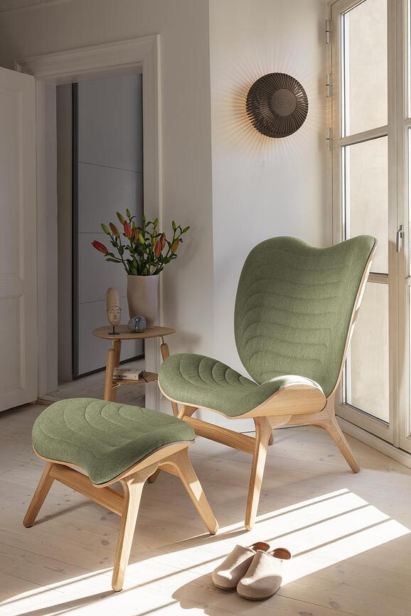 Aplique de pared de roble claro Clava Up, 35 cm