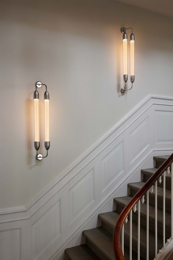 Aplique de acero pulido Lemon Squeeze, 94 cm, doble