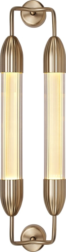 Aplique de Pared de acero pulido Lemon Squeeze, doble, 77 cm