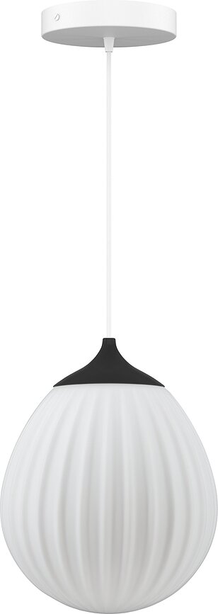Around The World mini taklampa, svart-vit