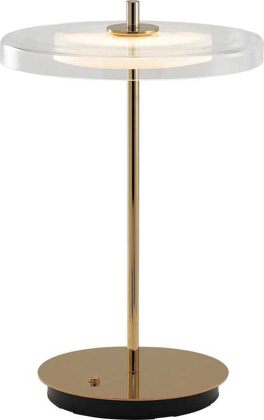 Asteria Glass Move Φωτιστικό Επιτραπέζιο ασύρματο, ορείχαλκος γυαλισμένος