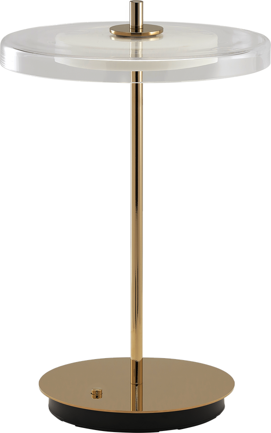 Asteria Glass Move Lampe de Table sans fil, laiton poli