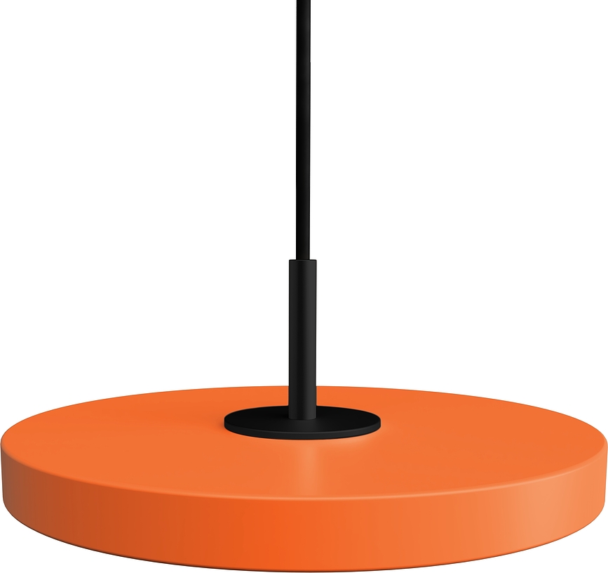 Asteria Micro Lampa Viseća narančasta s crnim nosačem