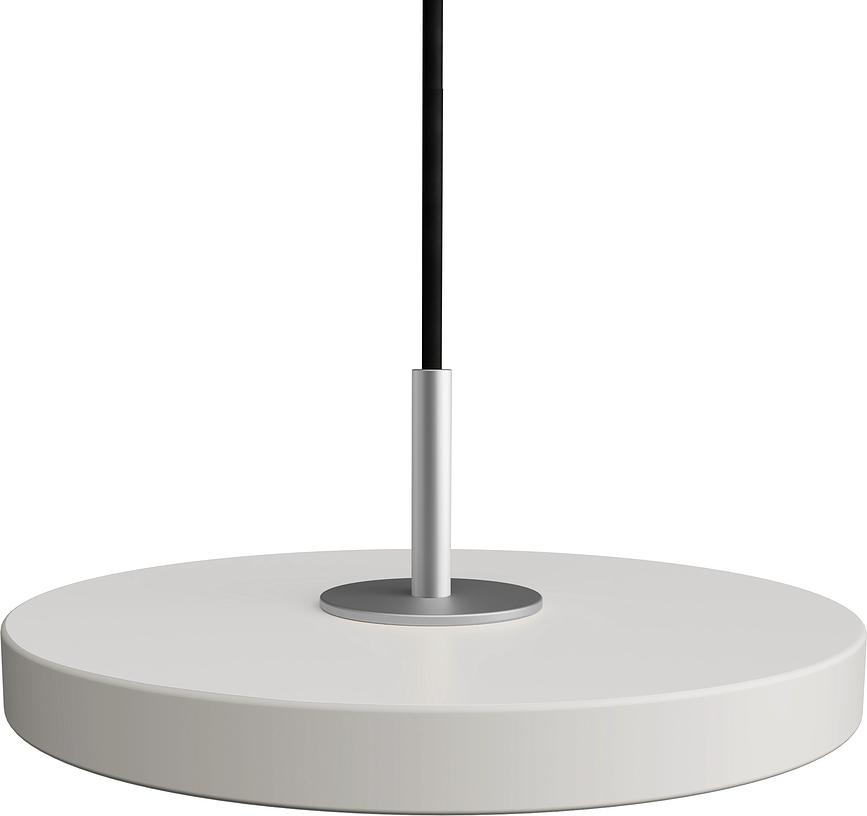 Asteria Micro Lampa viseća svijetlosiva sa srebrnim okovom