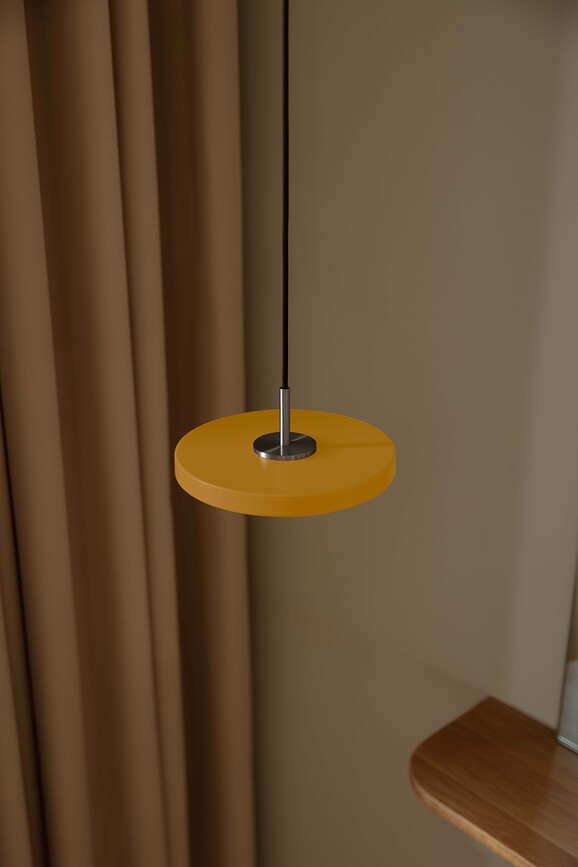 Asteria Micro Κρεμαστό Φωτιστικό, ανθρακί, με ασημί βάση