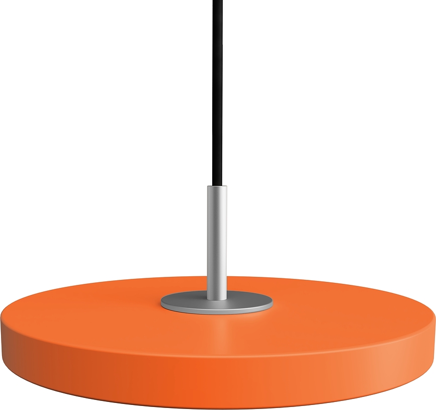 Asteria Micro Φωτιστικό Οροφής, πορτοκαλί, με ασημί βάση